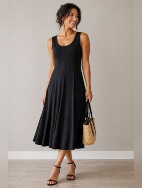 Classic Sleeveless A-Line Dress, Ptp 19 1/2" To 27"